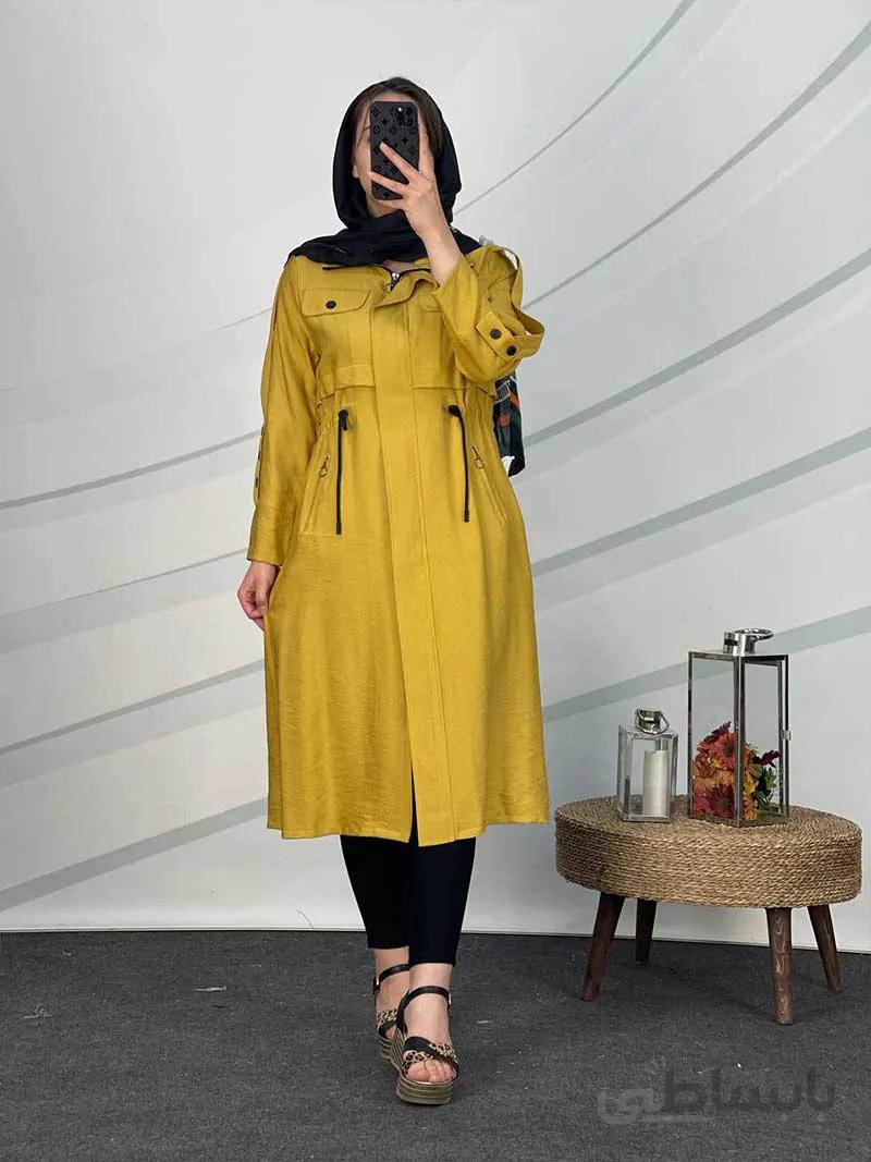 مدل مانتو زنانه جلو بسته دکمه دار کد 1330