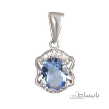 اویز گردنبند نقره زنانه بازرگانی میلادی مدل توپاز کد pk_149