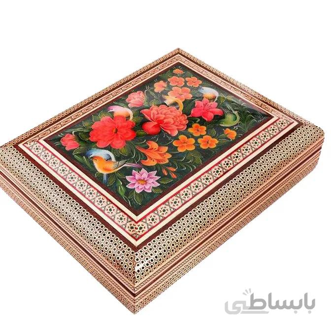 جعبه قرآن خاتم کاری طول 25 سانتی متر کد LN-115