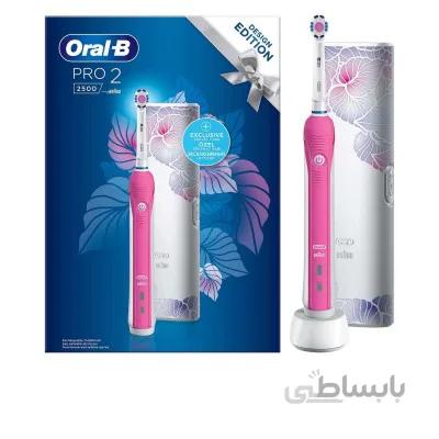 مسواک برقی اورال-بی مدل PRO 2500 Flora Pink