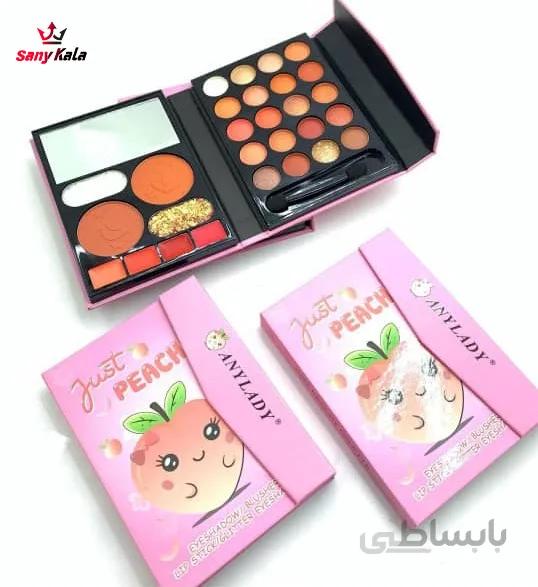 پالت سایه کیفی چندکاره برند ANYLADY طرح PEACH ا ANYLADY brand PEACH design multifunctional quality shadow palette