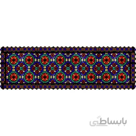 رانر مخمل شیشه رنگی قاب دار