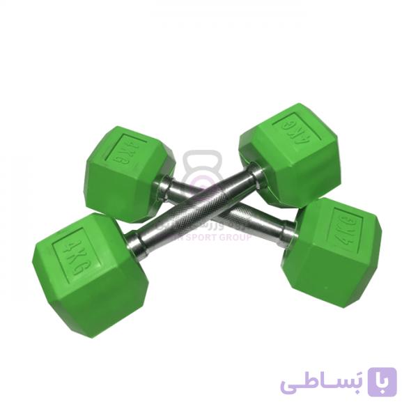 دمبل شش گوش رنگی