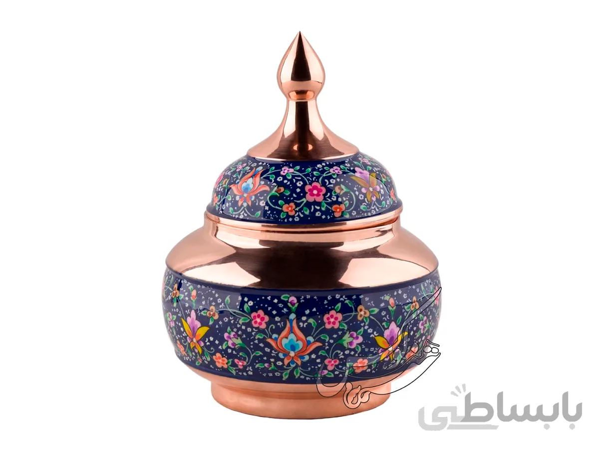 قندان مس و مینا پرداز سایز بزرگ