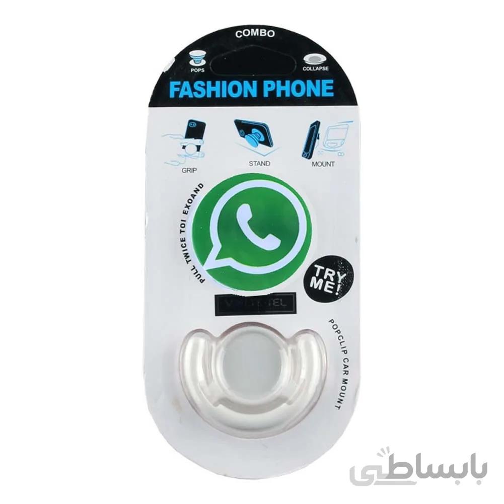 هولدر پاپ سوکت پایه نگهدارنده گوشی مدل تاپ طرح شبکه های اجتماعی