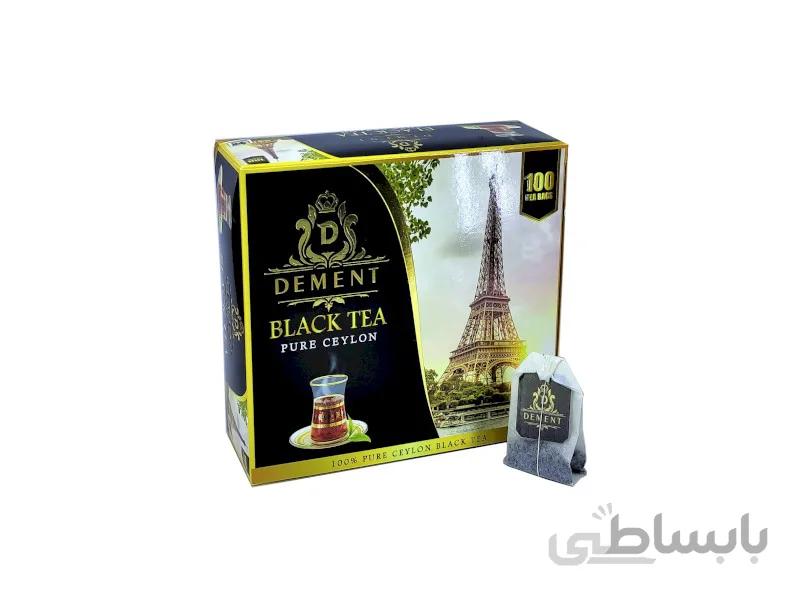 چای سیاه ساده کیسه ای دمنت بسته 100 عددی