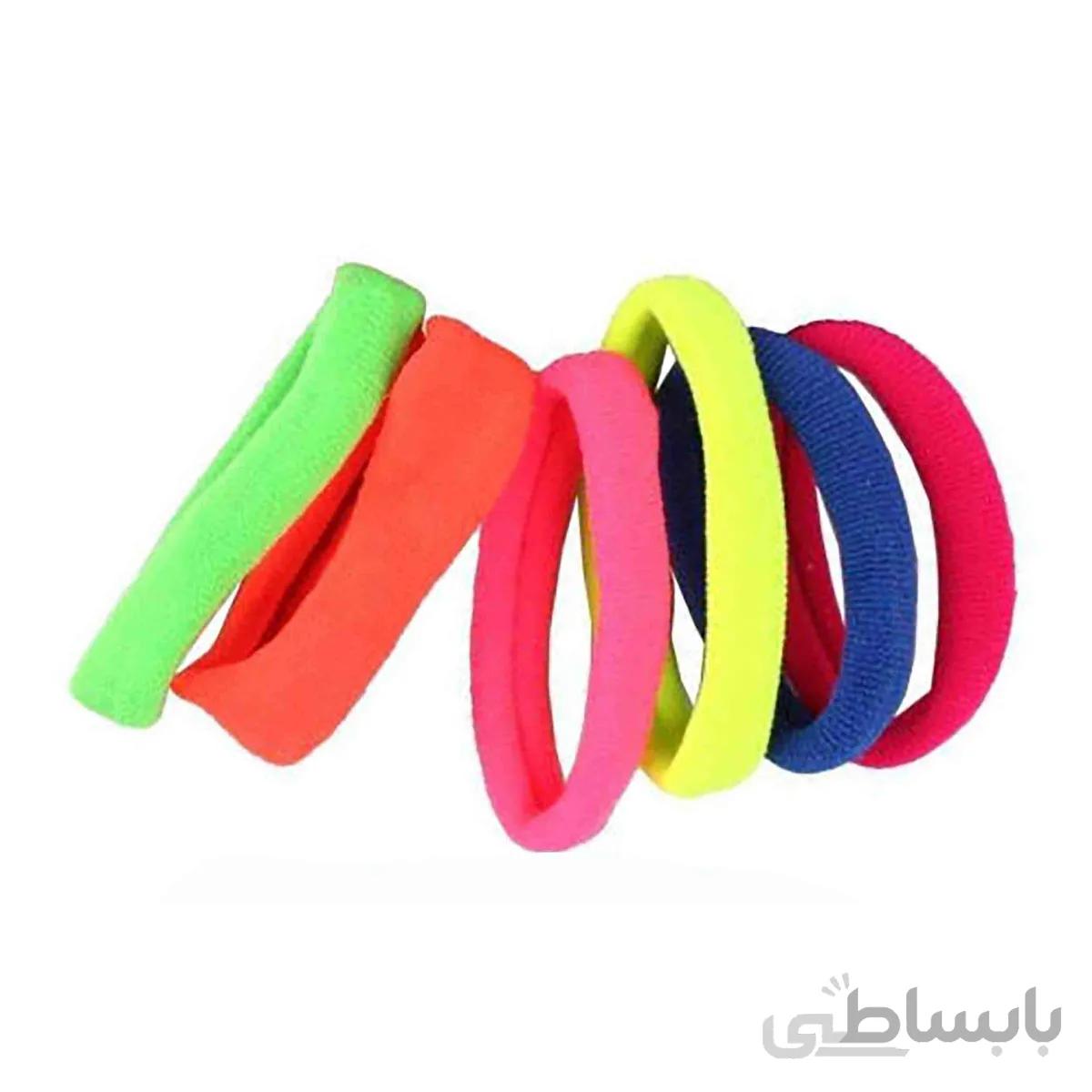 کش مو زنانه 6 عددی رنگی سایز متوسط کد 3