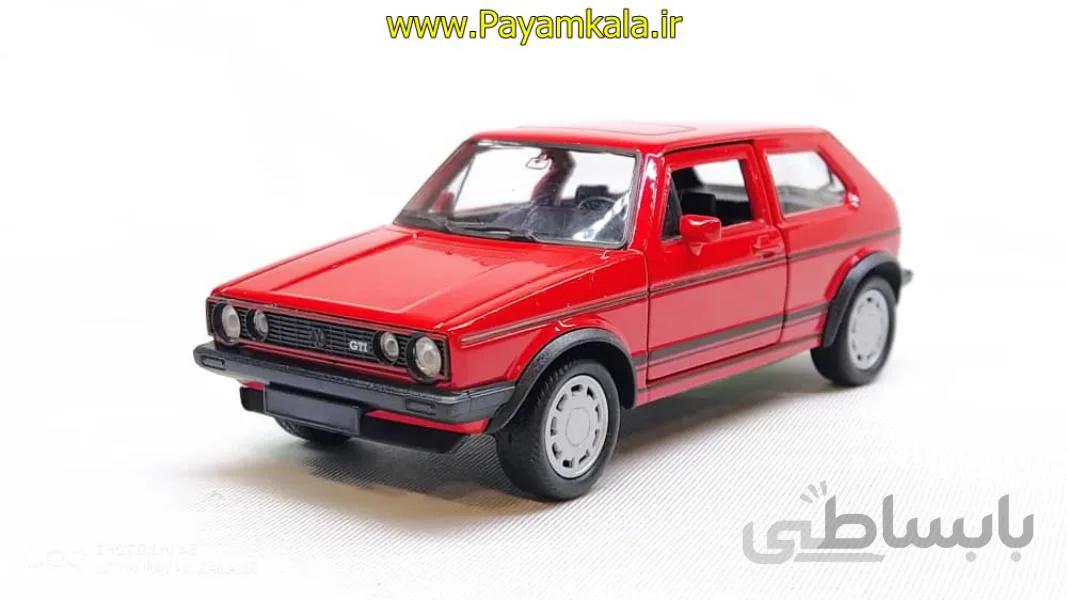 ماشین اسباب بازی فولکس گلف (VOLKSWAGEN GOLF I GTI BY WELLY) قرمز