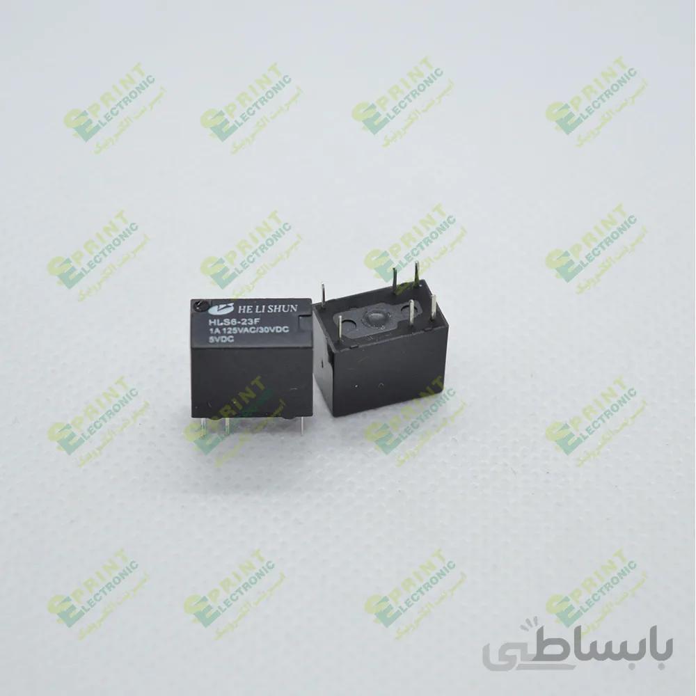 رله 5 ولت مینیاتوری 6 پایه 1 آمپر HLS6-23F-5VDC