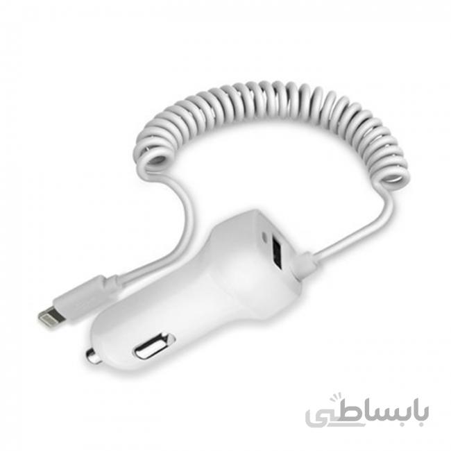 شارژر فندکی هویت مدل HV-UC2019 همراه با کابل لایتنینگ ا Havit HV-UC2019 Car Charger With Lightning Cable