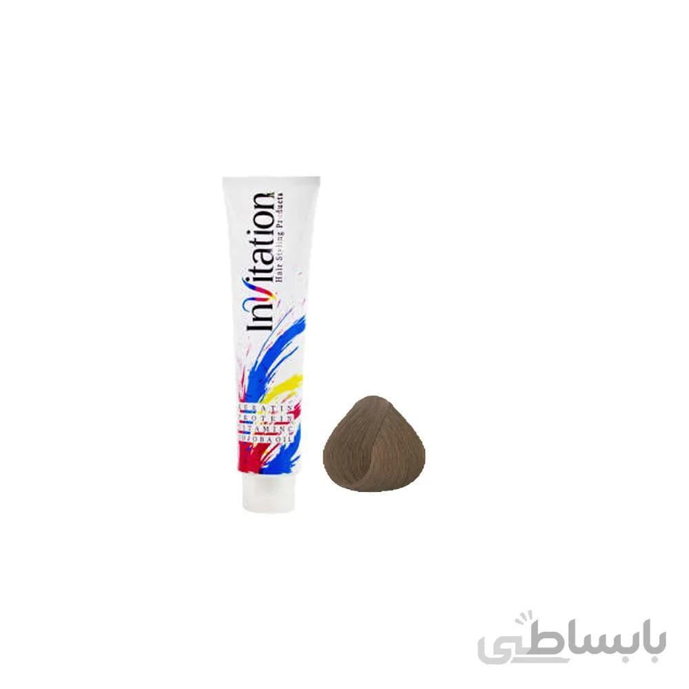 رنگ مو اینویتیشن شماره3.4حجم 120 میلی لیتر رنگ قهوه ای زیتونی متوسط