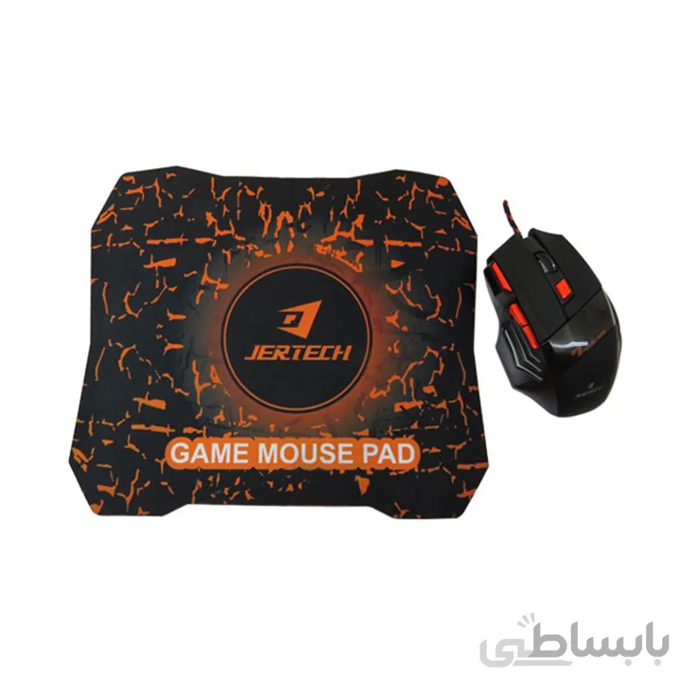 ماوس گیمینگ جرتک مدل GP10 WARRIOR به همراه ماوس پد گیمینگ