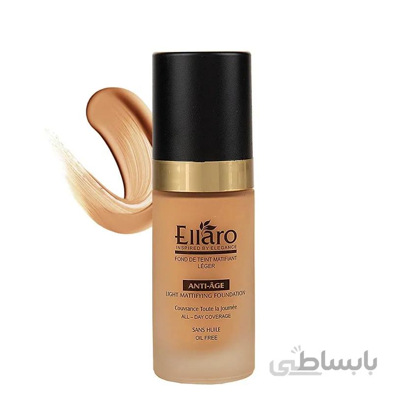 کرم پودر الارو مدل Anti age رنگ بژ عسلی شماره 05 ا Ellaro powder cream model Anti age Honey Beige color number 05