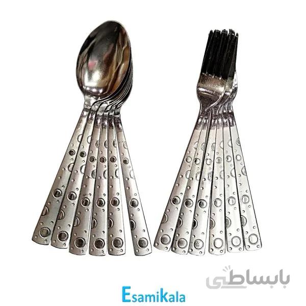 قاشق غذا مربا شربت چای چنگال مدل توپی