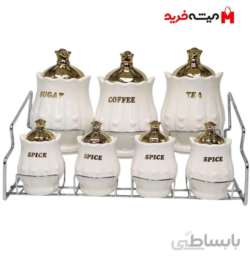 ست پاسماوری و جا ادویه 7 پارچه مدل قلب G1504