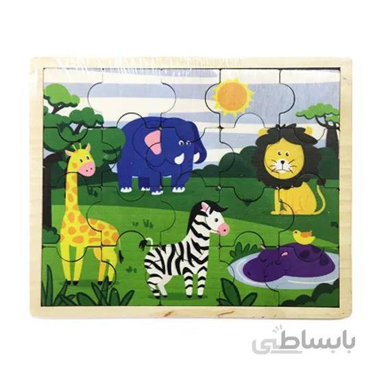 پازل چوبی جورچین حیوانات جنگل
