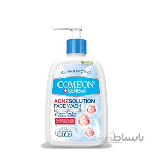 ژل شستشو صورت کامان مناسب پوست جوش دار حجم 500 میل