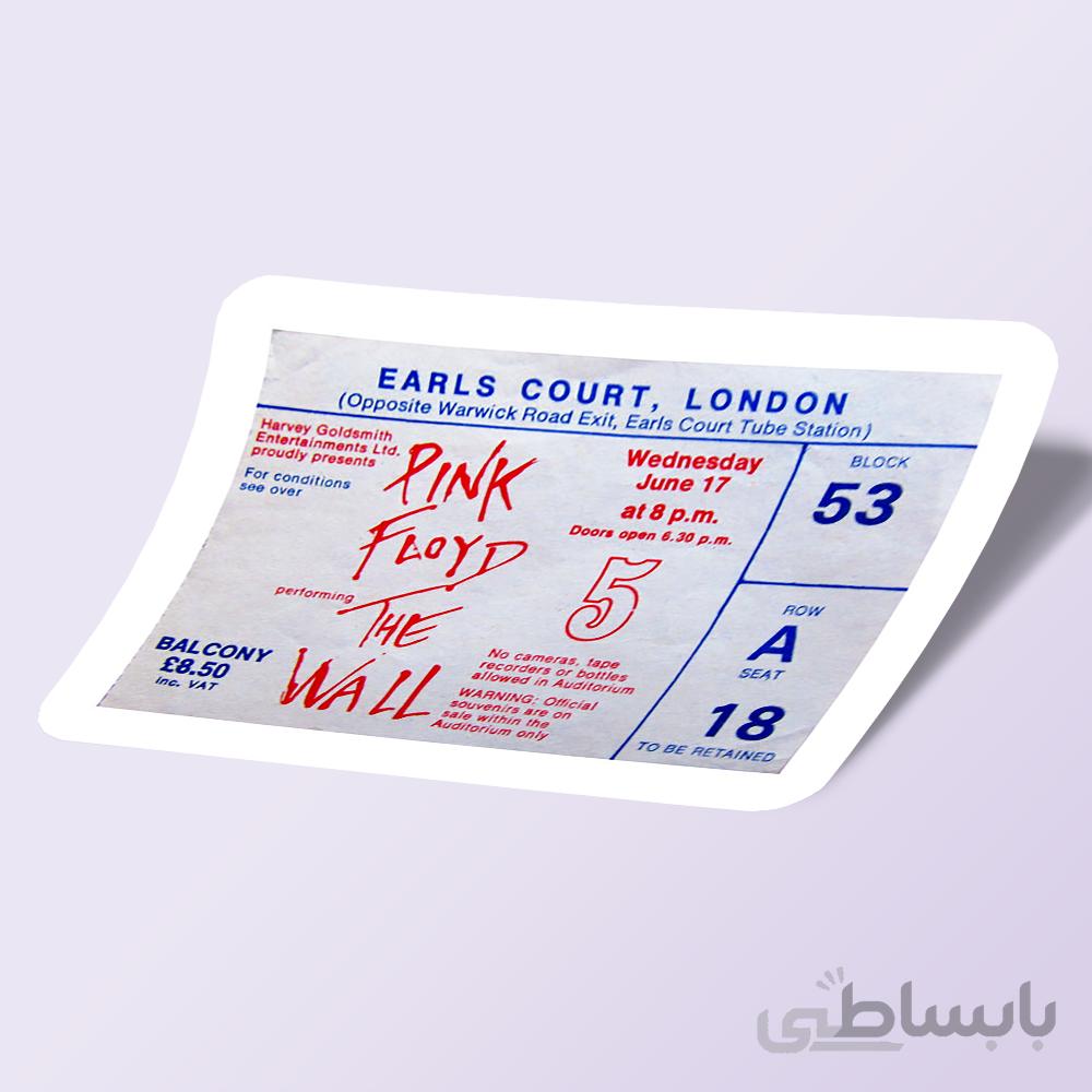 استیکر Pink Floyd The Wall last concert Earls Court 1981