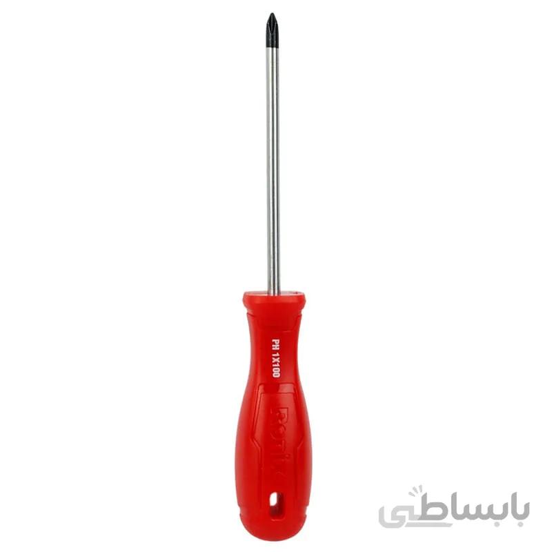 پیچ گوشتی چهارسو دسته TPR سایز 5x100 میلی متر رونیکس مدل Ronix RH-2870