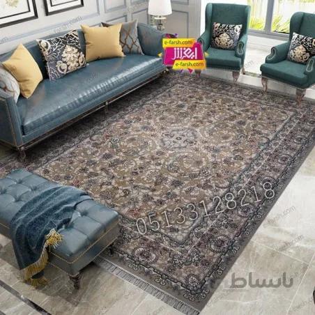 فرش ماشینی آرا مشهد طرح 25593 کرم بژ