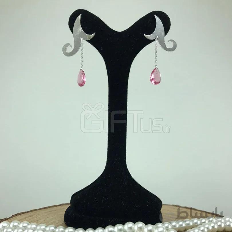 گوشواره نقره گل واژگون