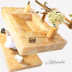 روشویی سنگی مرمر شامپاینی مدل