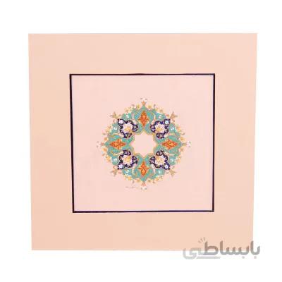 تابلو نگارگری تذهیب طرح شمسه