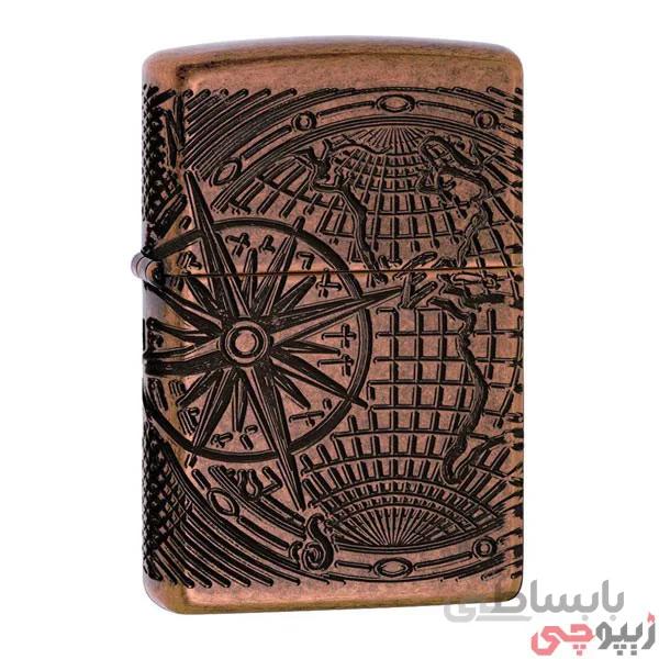 فندک زیپو اصل کد ۲۹۸۵۳ – Zippo World Map Design