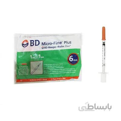 سرنگ انسولین بی دی مدل Micro-Fine بسته 10 عددی حجم 1 میلی‌لیتر
