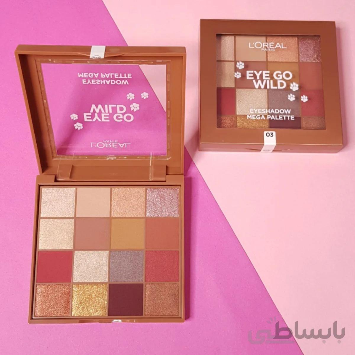 پالت سایه چشم لورال پاریس LOREAL PARIS مدل آی گو وایلد eye go wild (چشم ها وحشی میشن) شماره 03