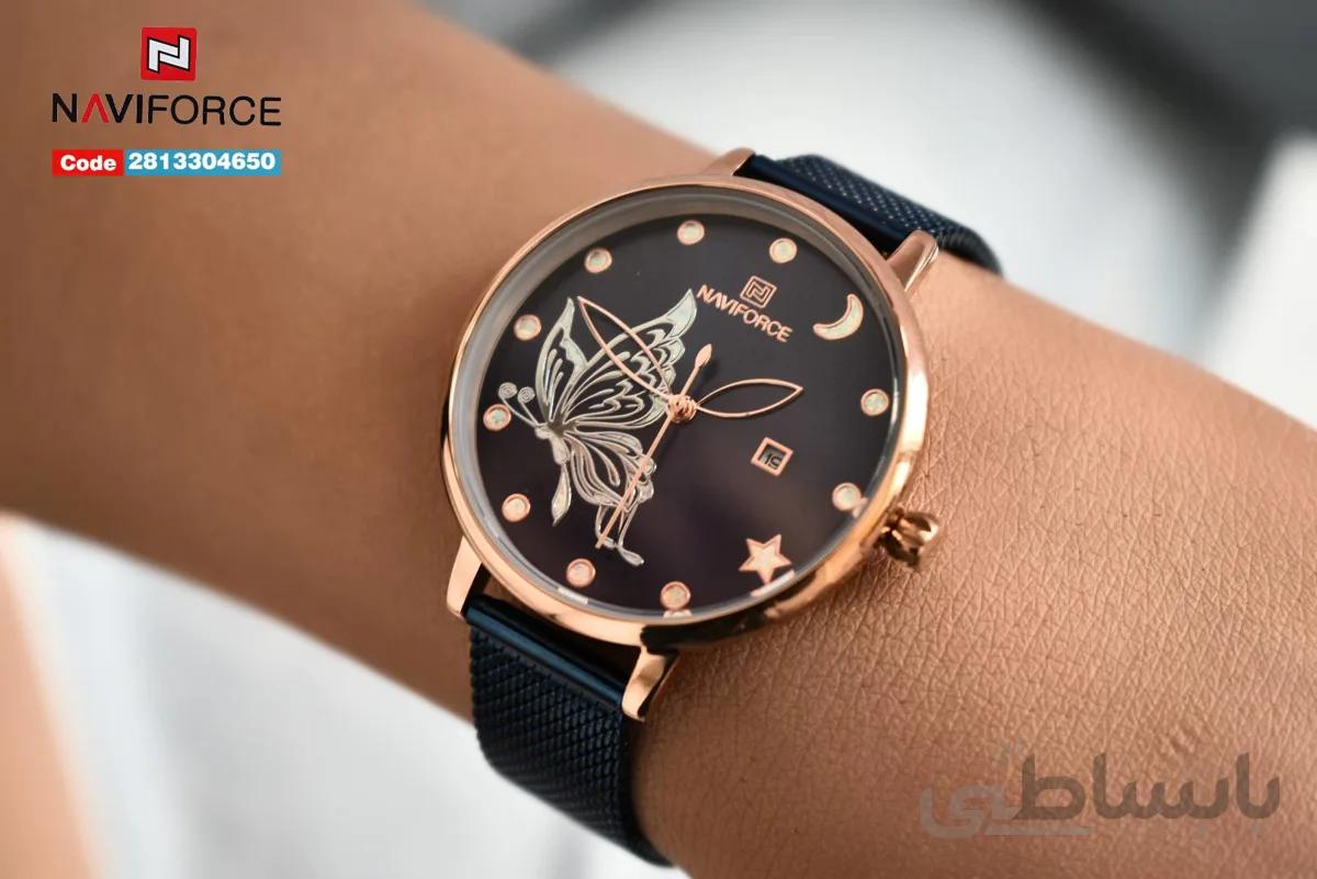 ساعت زنانه مارک Naviforce مدل 5011 بند حصیری
