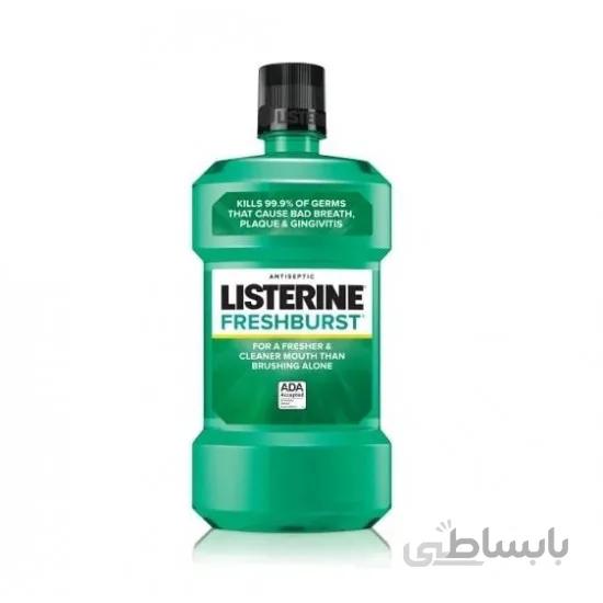 دهانشویه نعنایی لیسترین Listerine مدل Fresh Burst حجم 500 میل