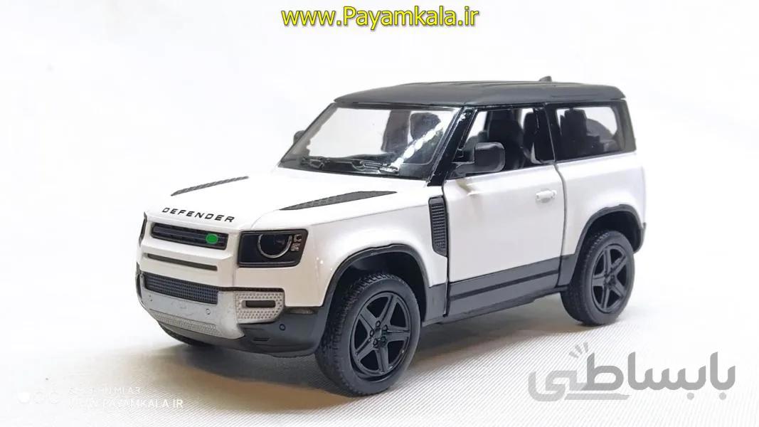 ماشین فلزی لندرور (LANDROVER DEFENDER KINSMART) سفید