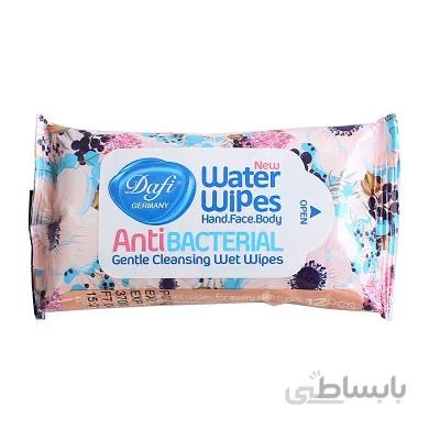 دستمال مرطوب پاک کننده دست و صورت آنتی باکتریال دافی مناسب انواع پوست 12 عددی ا Dafi Cleanser