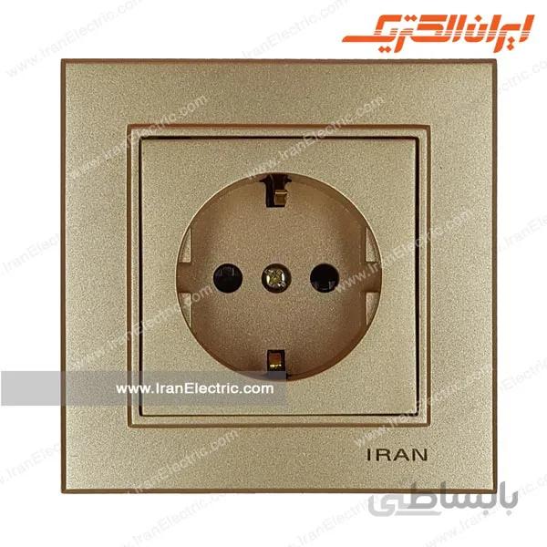 پریز برق ارت دار برلیان بژ
