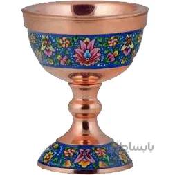 سنگاب مسی طرح پرداز اثر آقاجانی ارتفاع 13 سانتی متر کد C-442