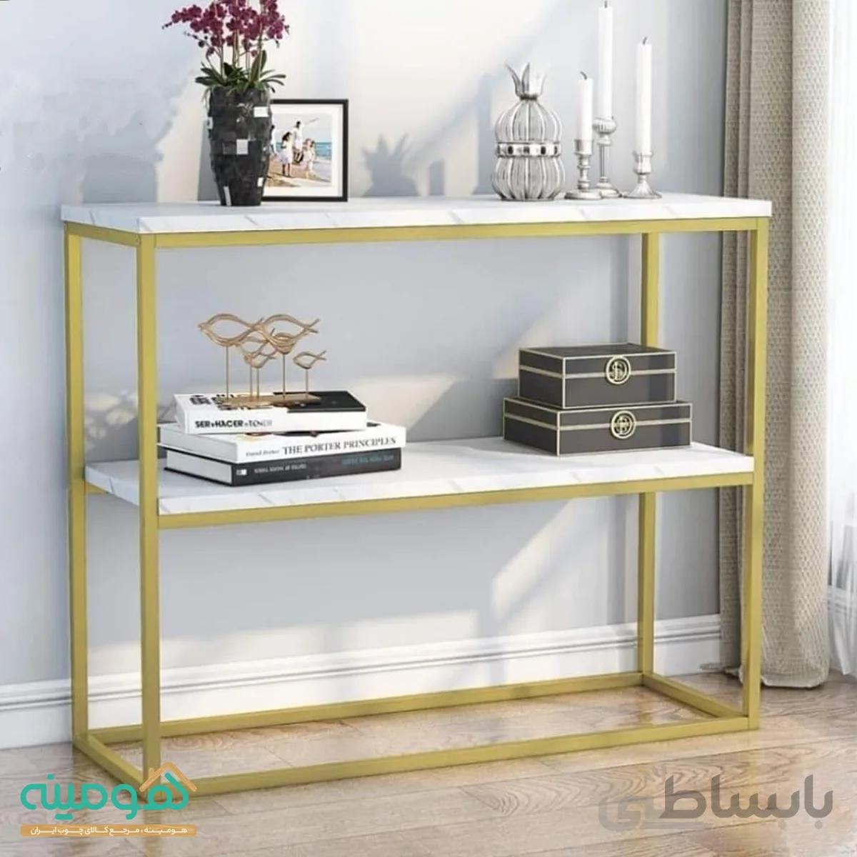 میز کنسول و استند دکوراتیو استیل مدل هلما