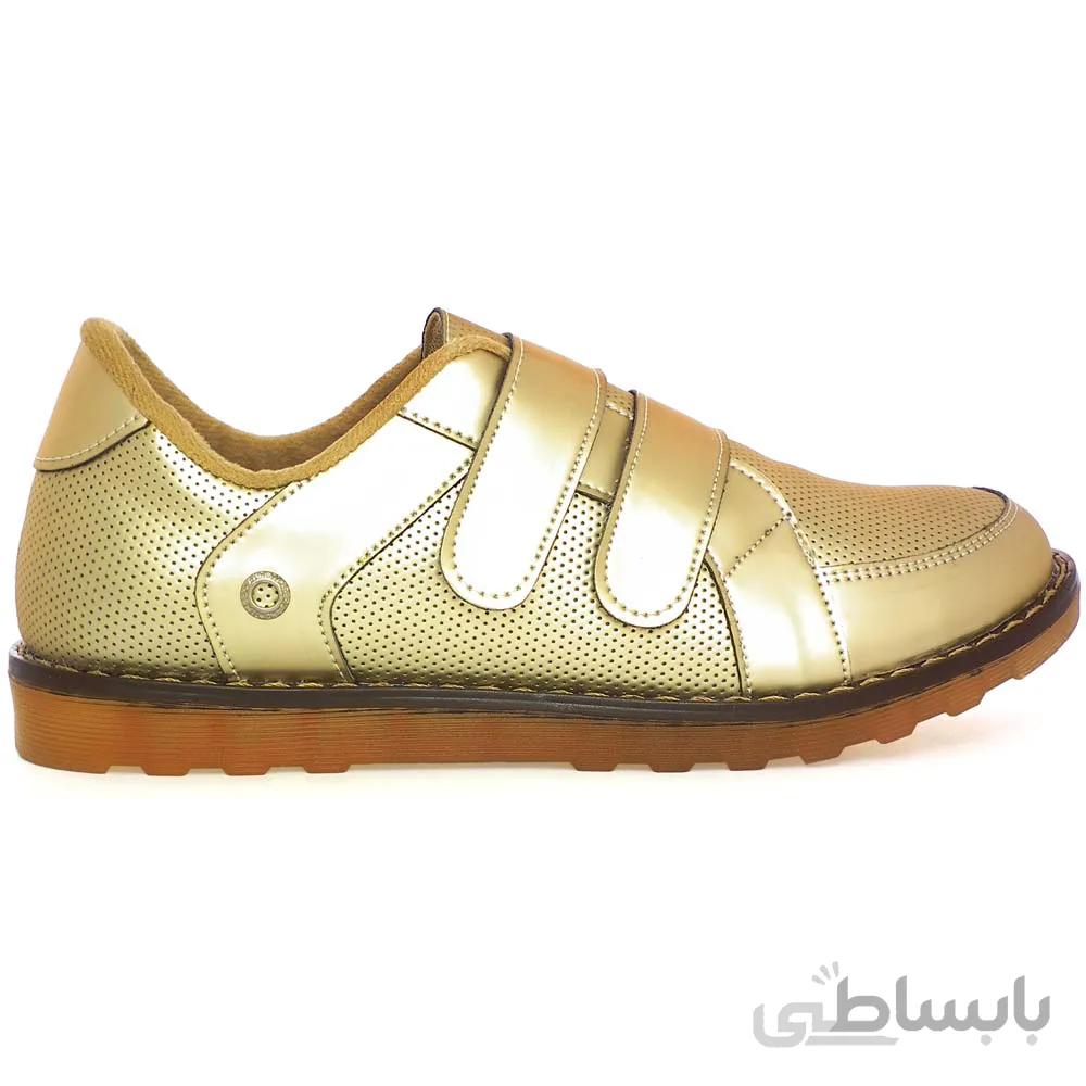 کفش اسپورت JIIL مدل DOUBLE VELCRO طلایی