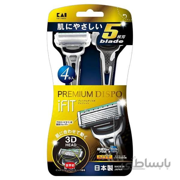 خودتراش مردانه کای ریزر مدل IFit بسته 2 عددی ا Kai Razor 3D IFit Disposible Blade 2pcs