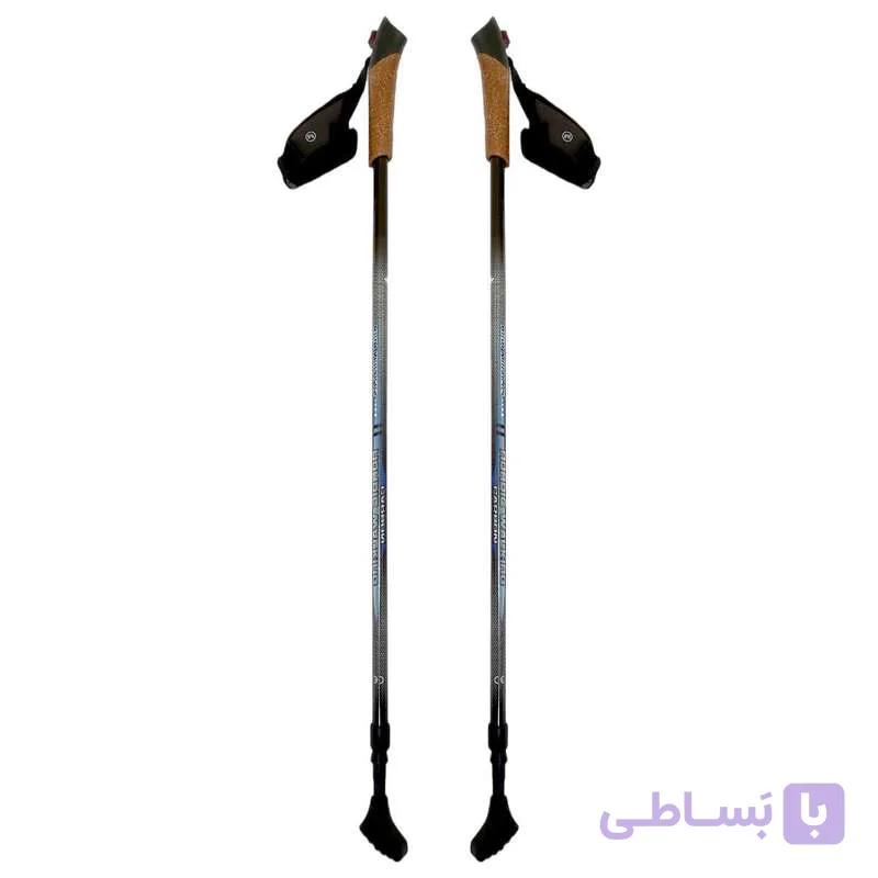 عصای کوهنوردی کرین مدل NORDIC WALKING مجموعه 2 عددی