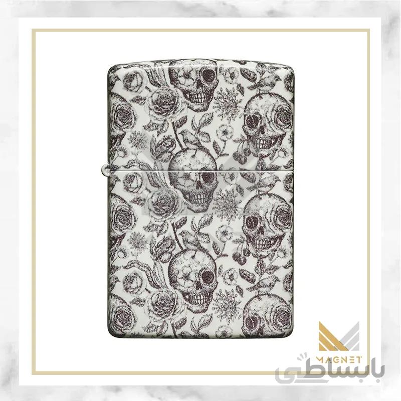 فندک زیپو کد 49458 49193 SKELETON DESIGN