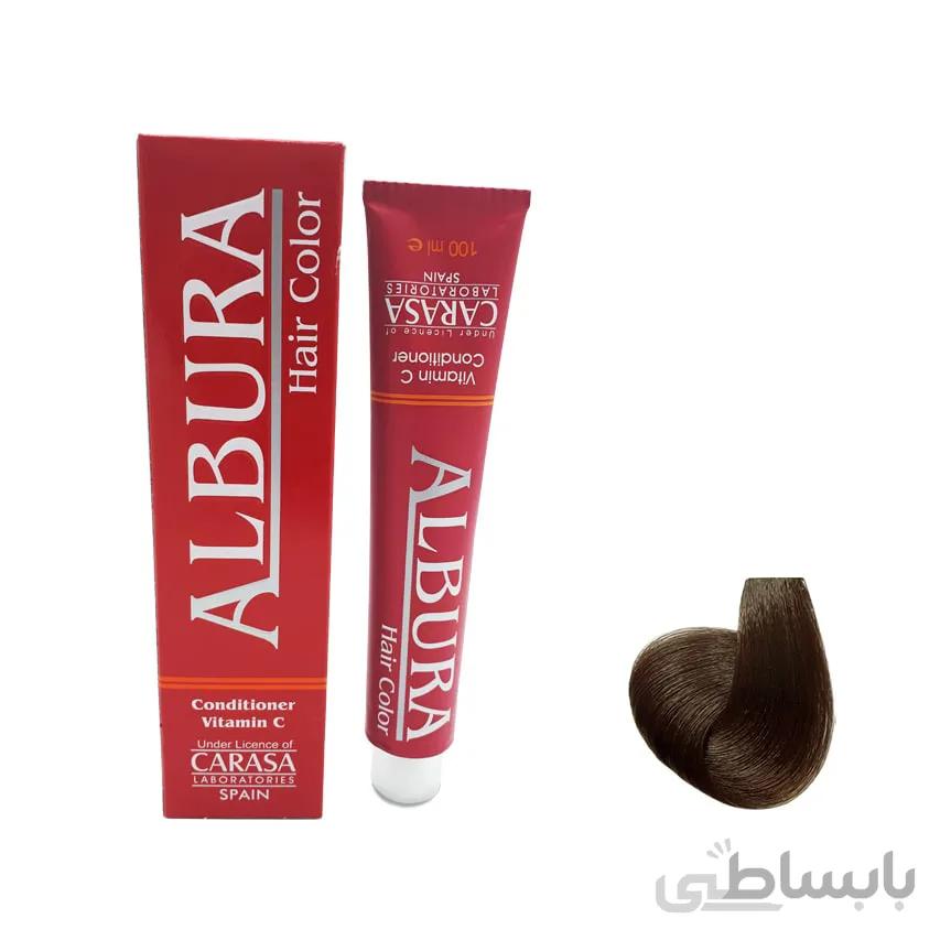 رنگ موی البورا سری دودی قهوه ای دودی متوسط شماره C3 4.1 حجم 100 میلی لیتر