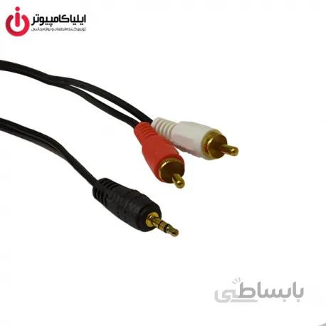 کابل مبدل 1 به 2 صدا فیش 3.5 میلیمتری به طول 3 متر