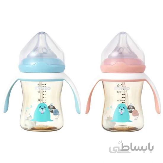 شیشه شیر دسته دار 180 میل 360 درجه رووکو Rovco
