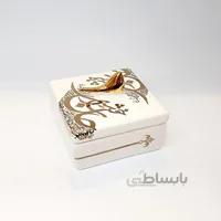 شکلات خوری مربع کوچک با نوشته طلایی و پرنده طلا جان را چه بود خوشتر