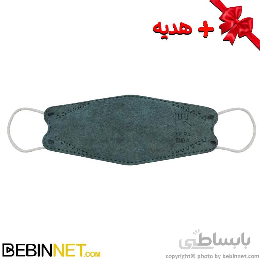 ماسک سه بعدی 4 لایه KF94 بسته 25 عددی طرح لی سبز