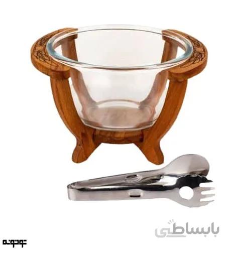 سالاد خوری تیره طرح دار (چوب راش) کد431