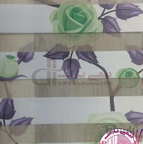 پرده زبرا چاپی گل رز خوش سایه