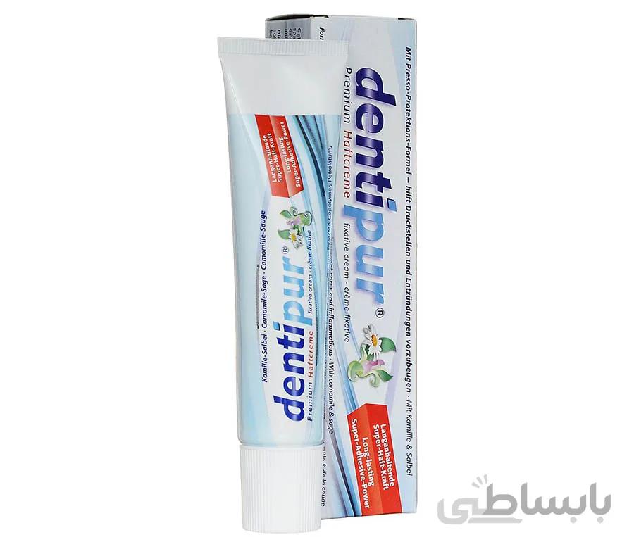 چسب دندان مصنوعی dentipur دنتی پور مدل Premium وزن 40 گرم