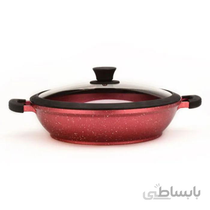 تابه دو دسته سایز 28 دربدار ماربلینا زرساب کد MB-228TG